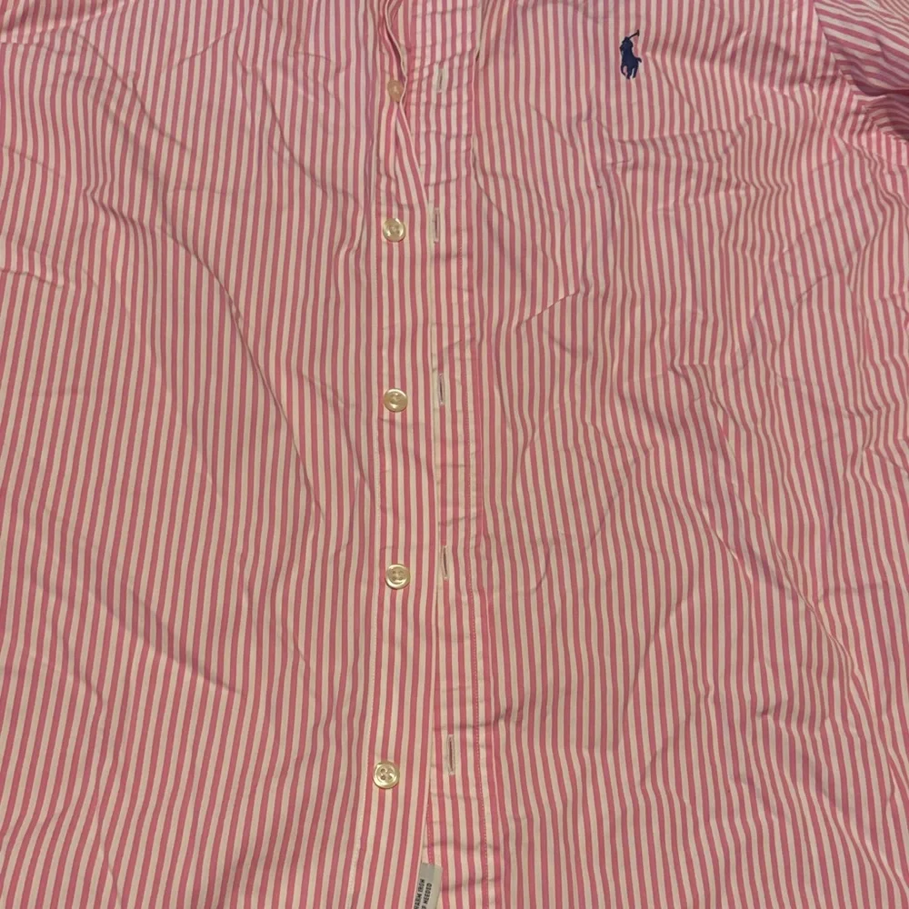 Polo by Ralph Lauren Pink and White Striped Button-Up Shirt - Picture 11 of 11